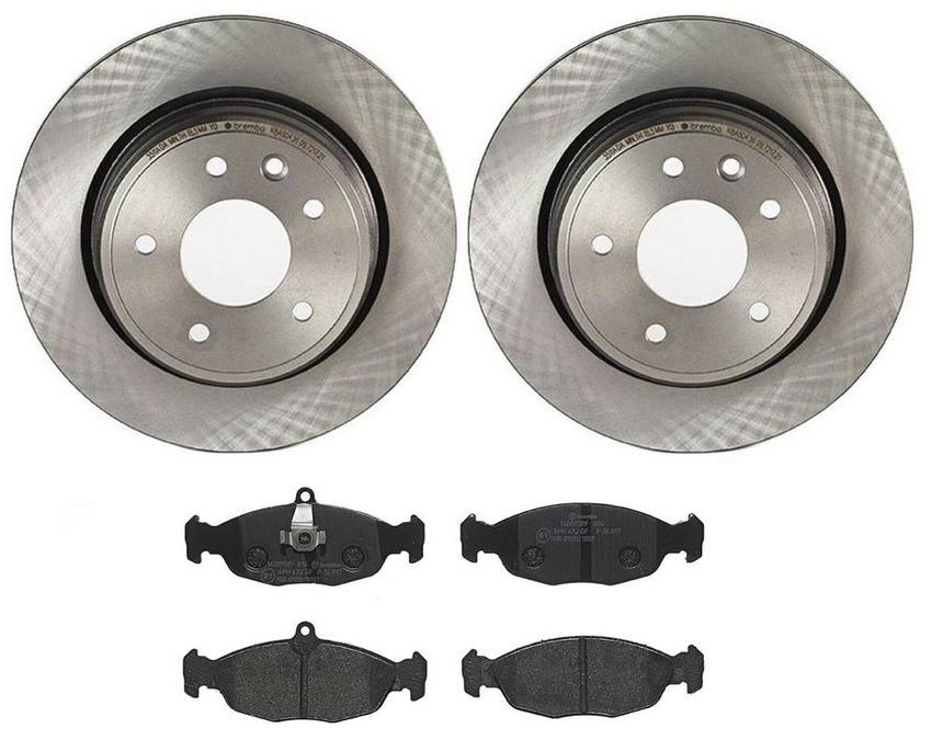 Jaguar Brembo Brakes Kit - Pads and Rotors Rear (305mm) (Low-Met) JLM21919 - Brembo 3236839KIT